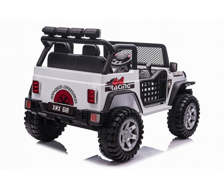 Детский электромобиль джип XMX с полным приводом (белый, EVA, 12V) - XMX618-4WD-WHITE