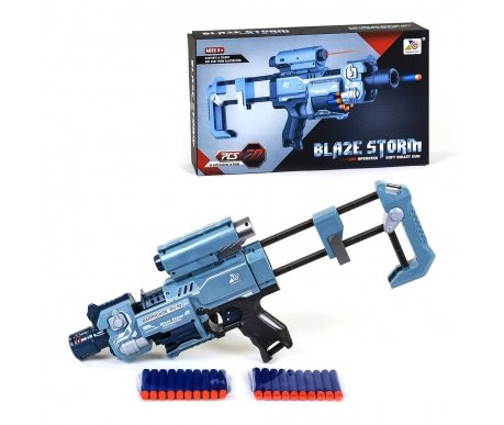 Пистолет с мягкими пулями и фонариком на батарейках "BlazeStorm" - ZC7083