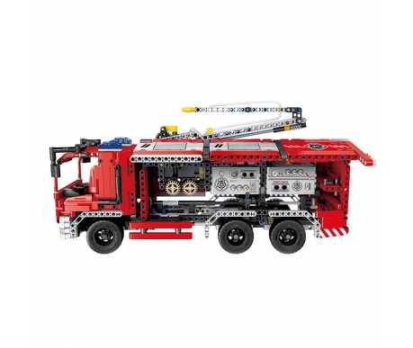Конструктор QiHui Technic Пожарная машина 2в1 (1288 деталей, стреляет водой, пульт) - QH6805