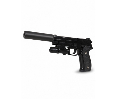 Пневматический пистолет SIG 226 с глушителем и ЛЦУ (металл, 20 см) - G.26A