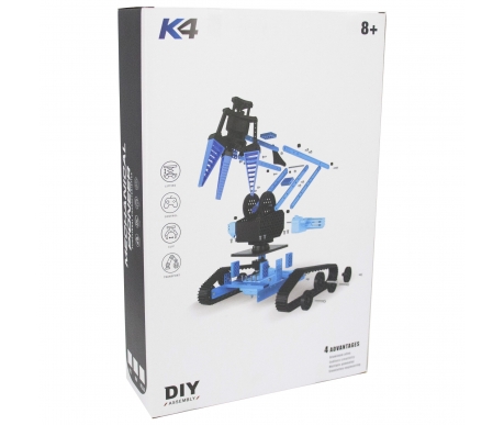 Конструктор BKN DIY 100 деталей - ру машина с электромеханическим манипулятором - K4-DIY