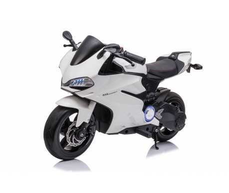 Детский электромобиль мотоцикл Ducati White (дисковый тормоз, 16 км/ч, 24V) - SX1629