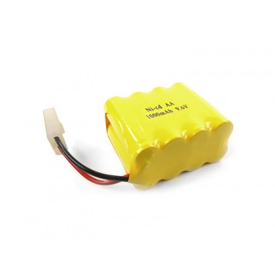 Аккумулятор Ni-Cd 9.6V 1000 mAh (форма ROW, разъем TAMIYA) - NICD-96R-1000-TAMIYA