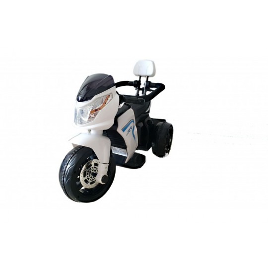 Электромотоцикл-каталка детский, цвет белый