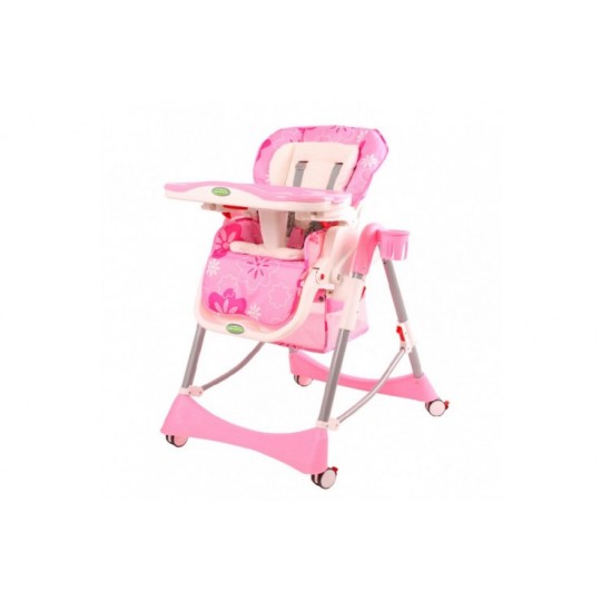 Детcкий стульчик для кормления BabyOne (розовый)