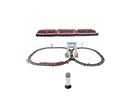 Железная дорога с пультом управления (поезд Красная стрела, длина 434 см, свет, звук) - LQ-2812Y
