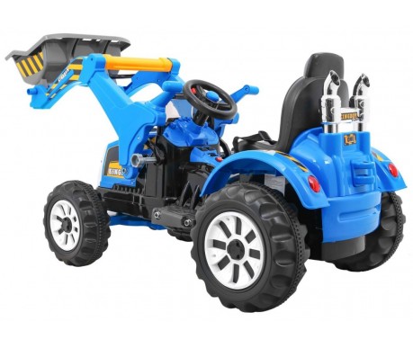 Детский электромобиль трактор на аккумуляторе 12V / синий - JS328A-BLUE