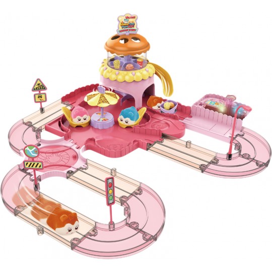 Игровой набор Fenfa "Город хомяков" Розовый хомяк и кафе со светом и звуком - 1619D