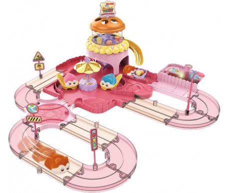 Игровой набор Fenfa "Город хомяков" Розовый хомяк и кафе со светом и звуком - 1619D