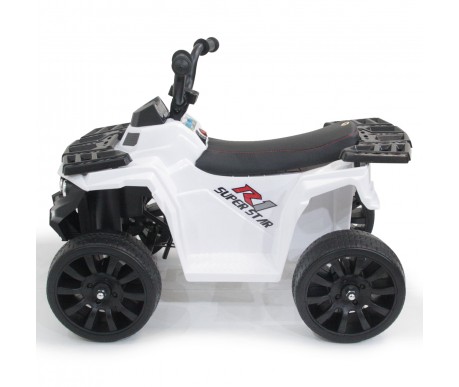 Детский квадроцикл R1 на резиновых колесах 6V - 3201-WHITE