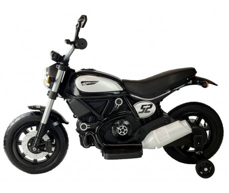 Детский мотоцикл Qike Чоппер белый - QK-307-BLACK